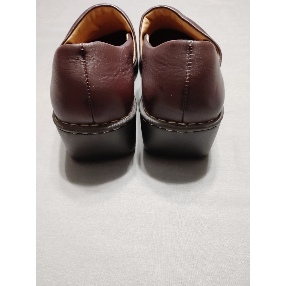 NWOT BORN W9550 P5 Women 10/42 Brown Leather Slip-on Wedge Preppy Academia Shoe‎ - Picture 7 of 12